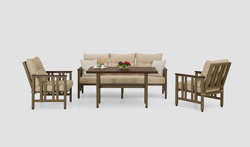 Alexis Garden Sofa Set - Cream