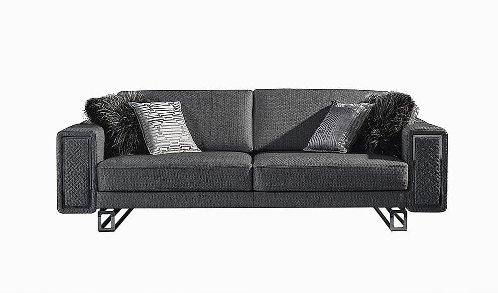 Tiana Sofa - Silver - Anthracite