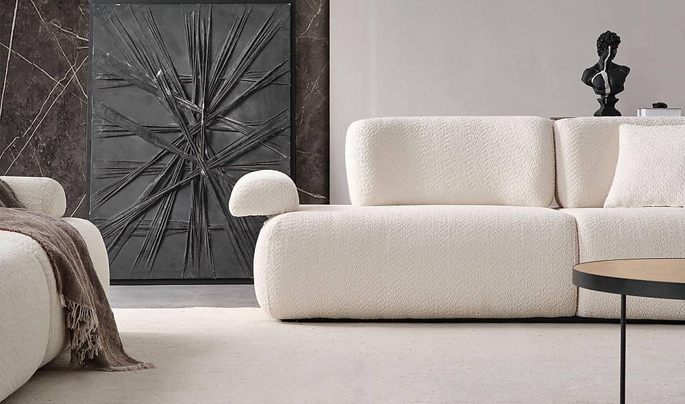 Motya Sofa Set - Cream