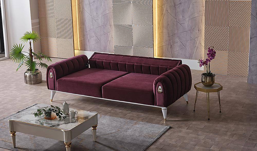 Hasır Sofa Set with Metal Design