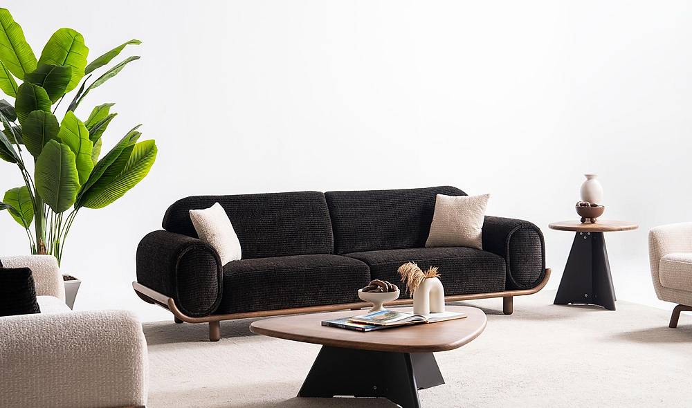Maisie Sofa Set - Dark Brown
