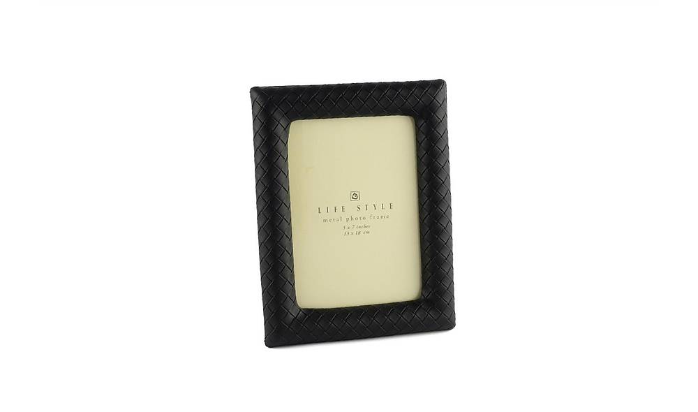 Black Leather Frame 13x18 cm