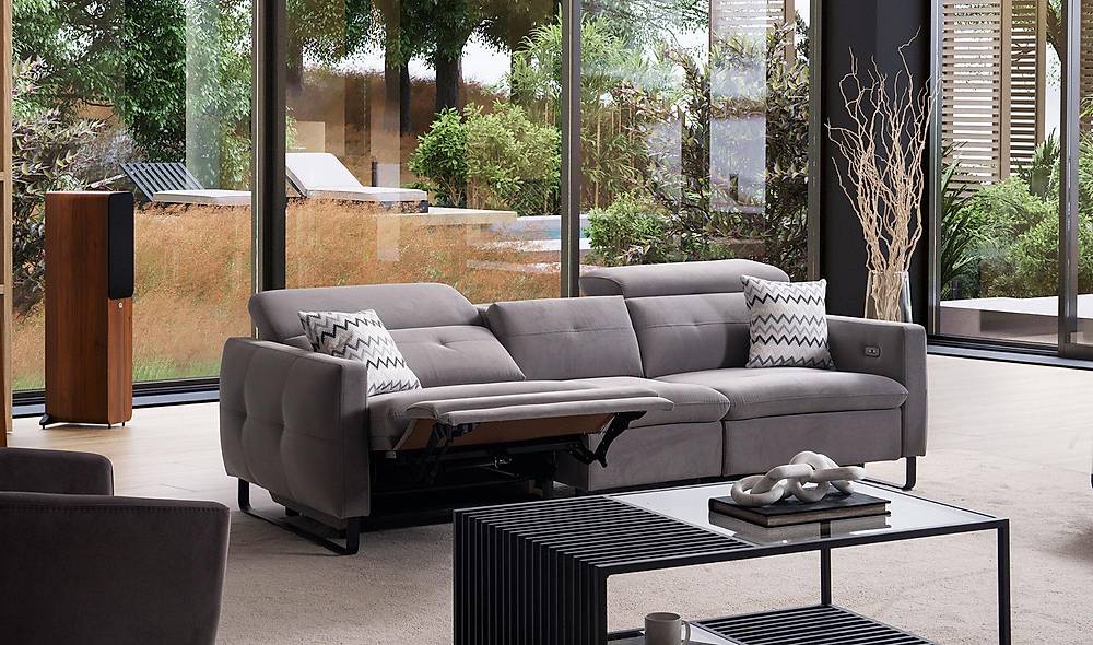 Alissa Sofa Set With Motor - Gray