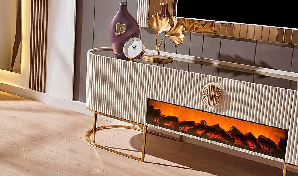 Crown Tv Unit - Cream