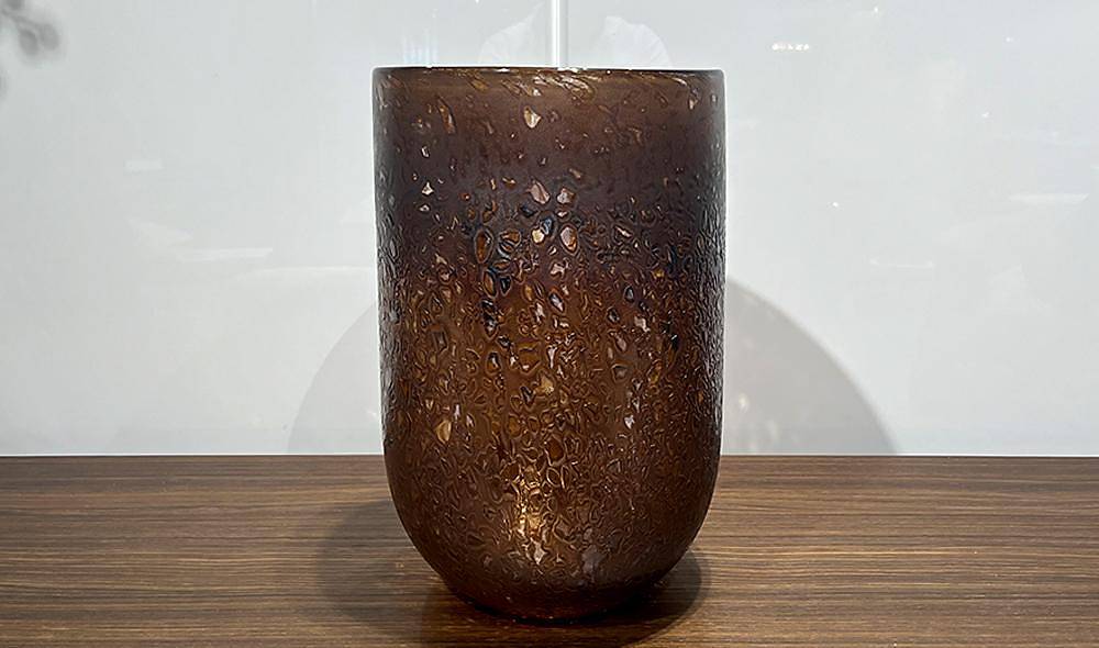 Brown Glass Vase - 20x36 cm