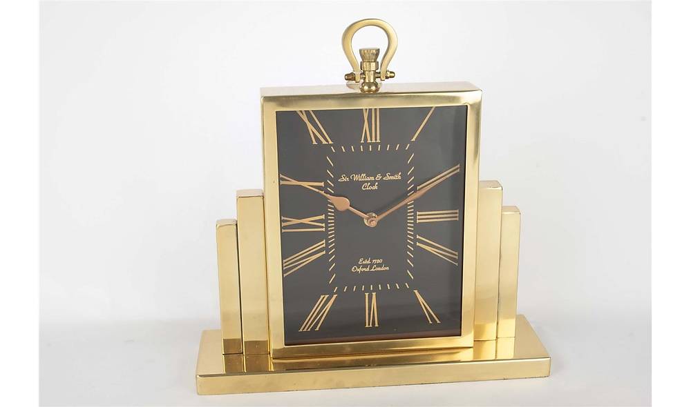 Gold Black Clock