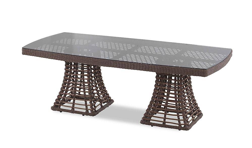 Domino Garden Table Set - Brown Smoked