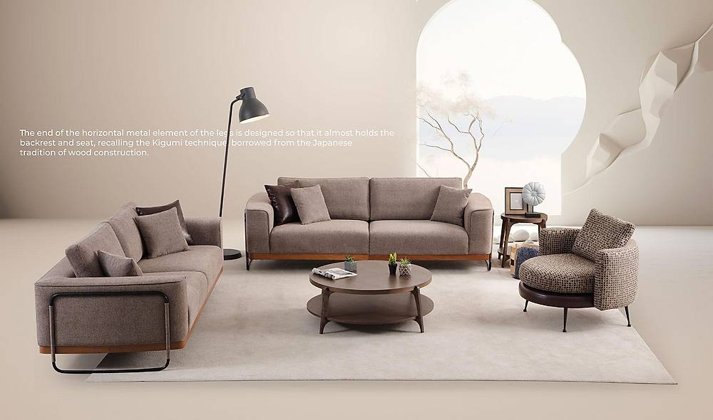 Calipto Sofa Set - Brown