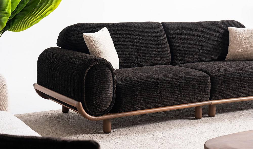Maisie Sofa Set - Dark Brown