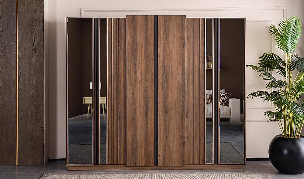 Montana 6 Door Wardrobe - Walnut