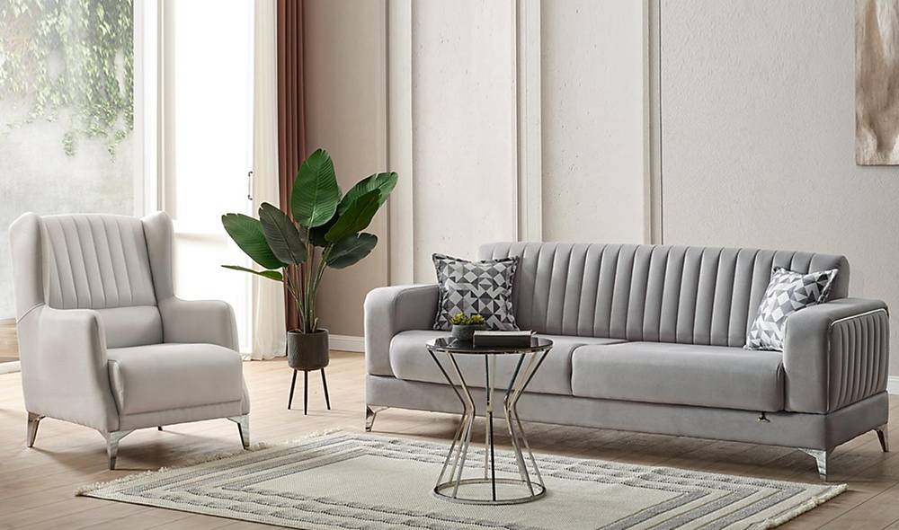 �mge Sitting Group with Metal Design
