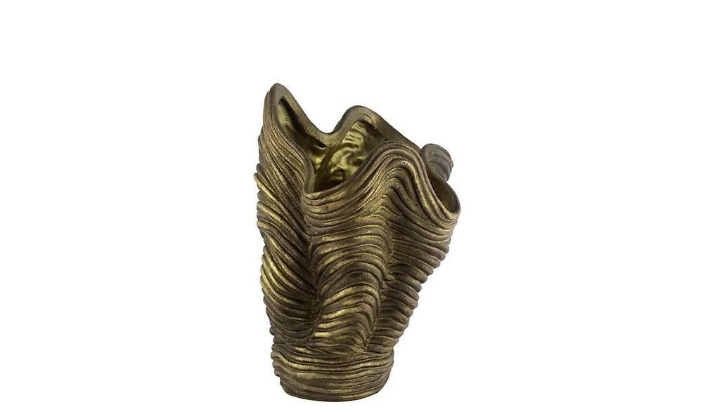 Antique Gold Resin Vase