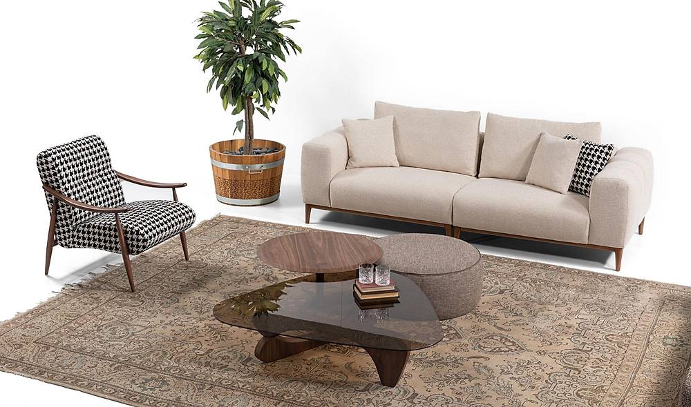 Selvare Sofa Set - Cream Brown