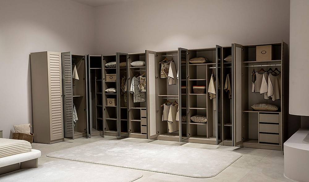 Latte Wardrobe - Corner Wardrobe