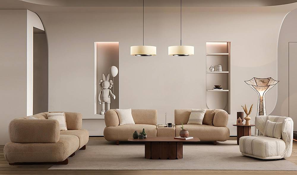 Brown Sofa Set - Premium