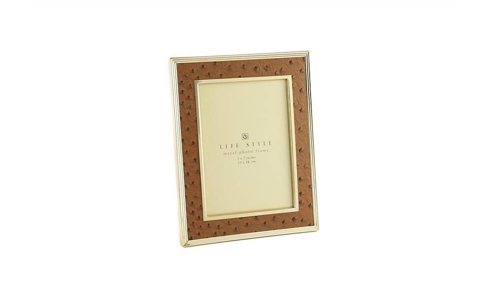 Cinnamon Gold Leather Frame13x18 cm