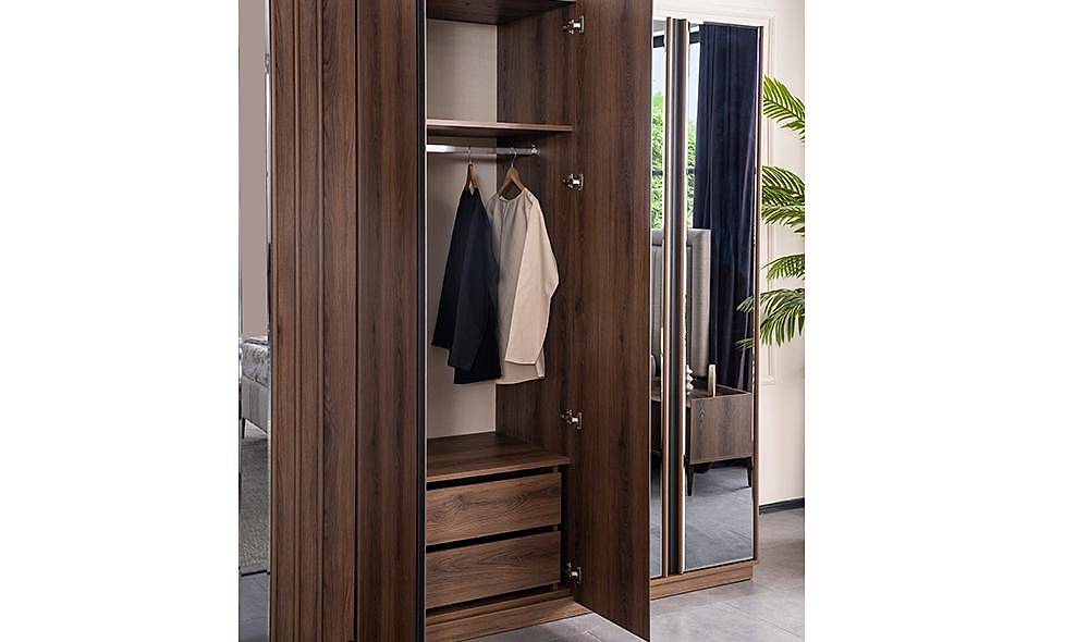 Montana 6 Door Wardrobe - Walnut