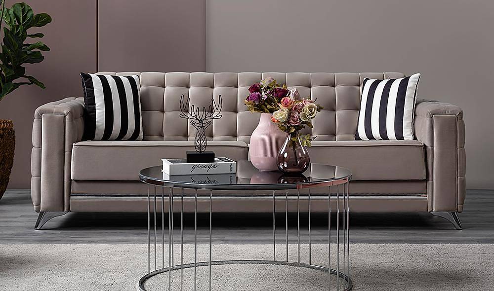 Belita Silver Sofa
