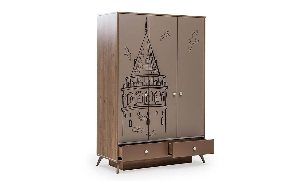 Açelya 3 Door Wardrobe