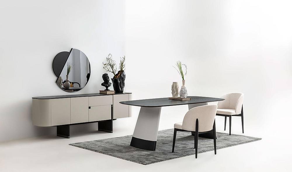 Penora Dining Room - Gray - Black