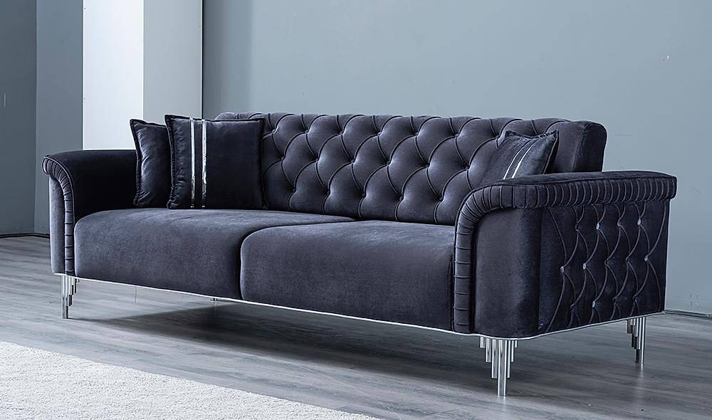 Paula Silver Sofa