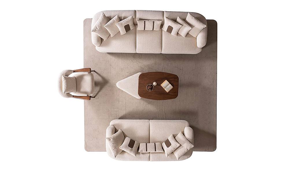 Velovis Sofa Set - Cream