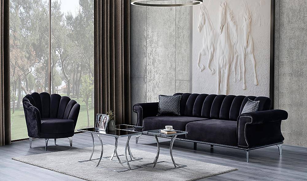 Holly Silver Living Room Set