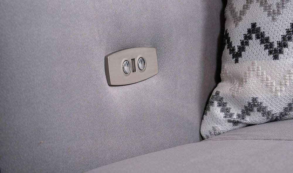 Alissa Sofa Set With Motor - Gray