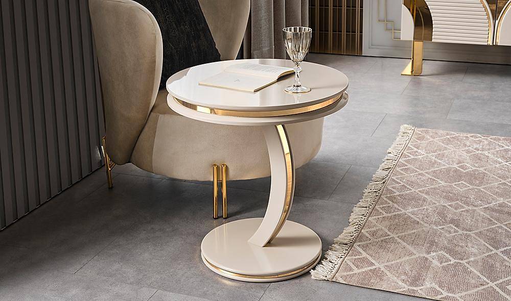 Hessen Side Table - Cream