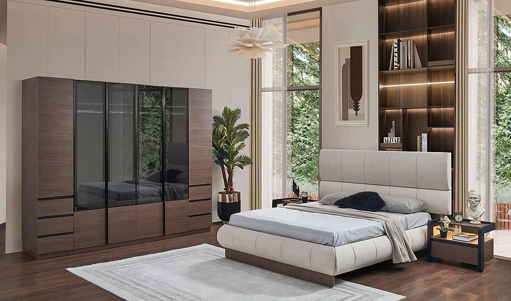 Bologna Base Bedroom - Walnut