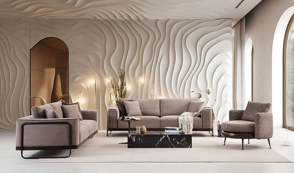 Calipto Sofa Set - Brown