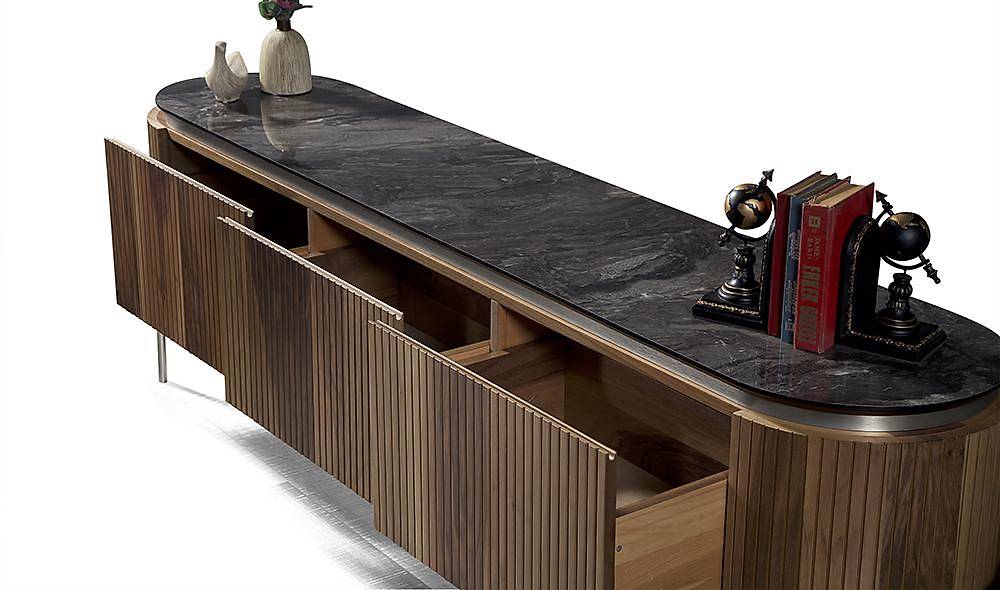 Mood Walnut Silver Dining Room
