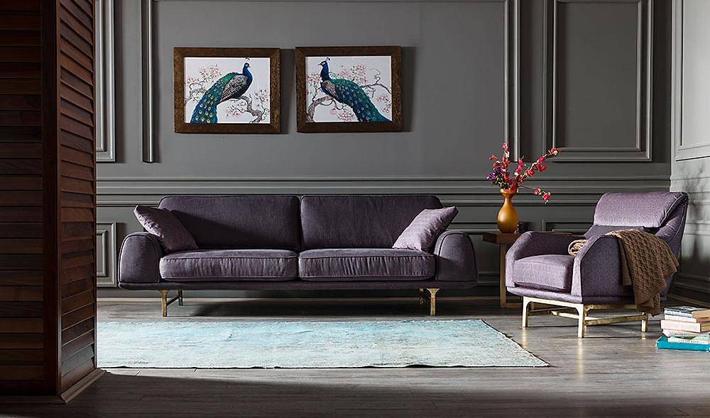 Lusso Gold Living Room Set