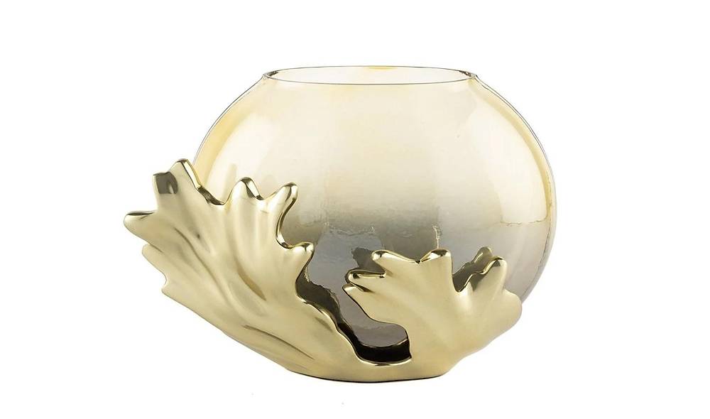 Amber Glass Vase 25x29 cm