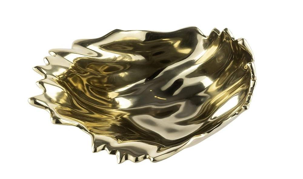 Gold Wave Decorative Bowl