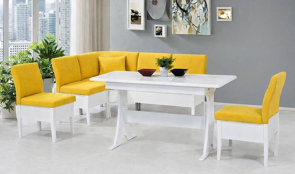 Aras Kitchen Corner Set - Yellow