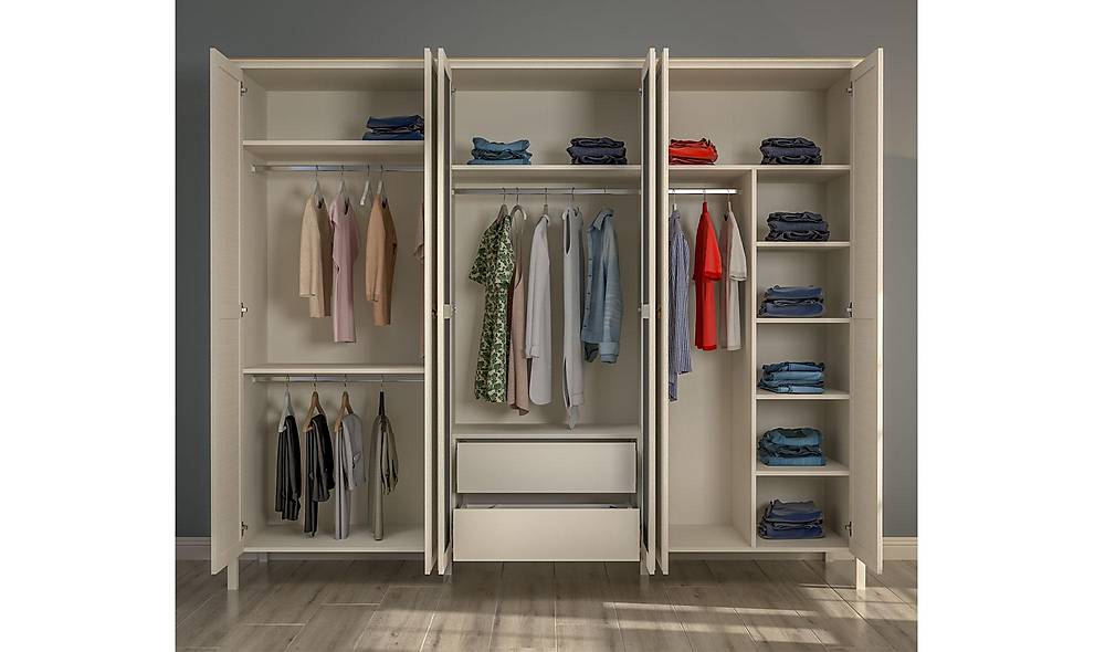 Astoria 6 Door Wardrobe - Hanger