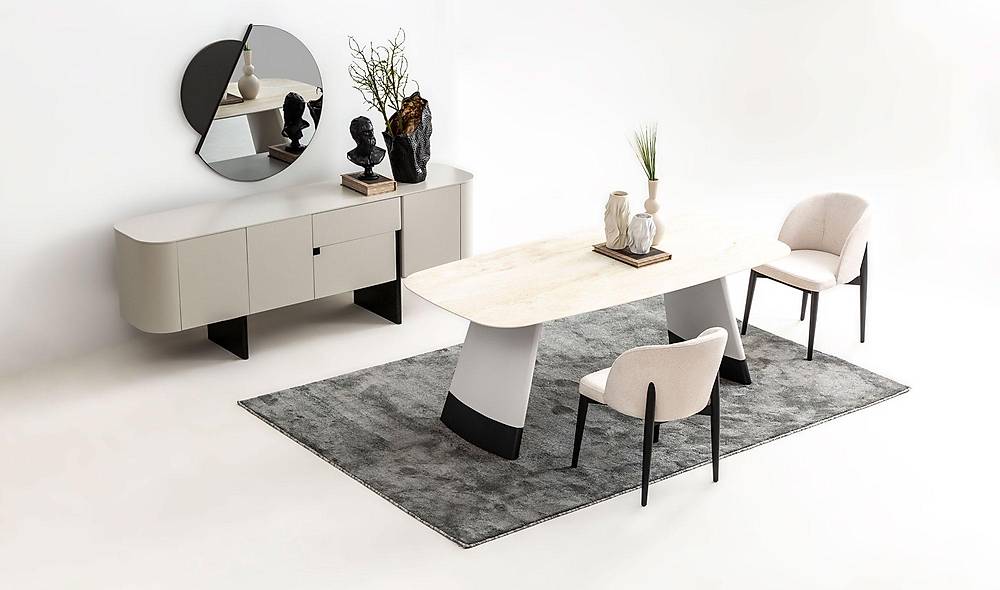 Penora Dining Room - Gray - Black