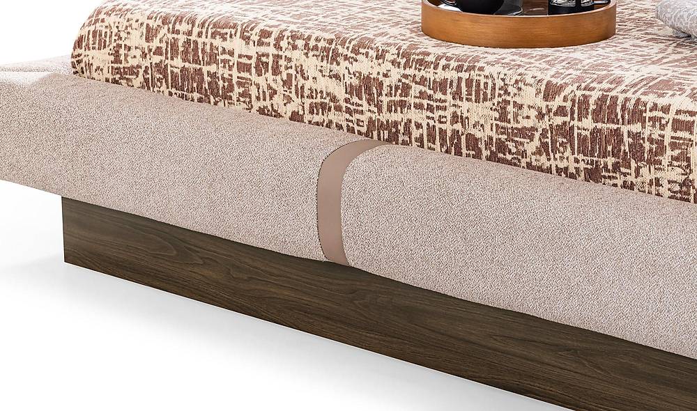 Montare Base Bedstead and Headboard - Walnut