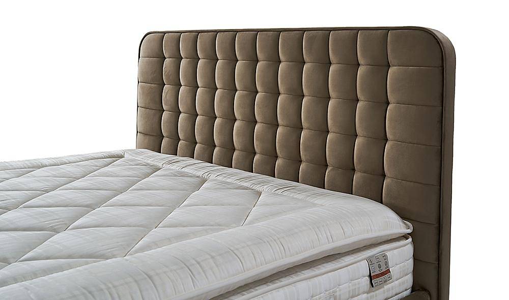 Brown Letto Bedding Set Base + Headboard + Mattress