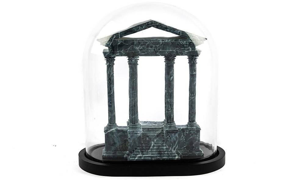 Ancient City Green Glass Bell
