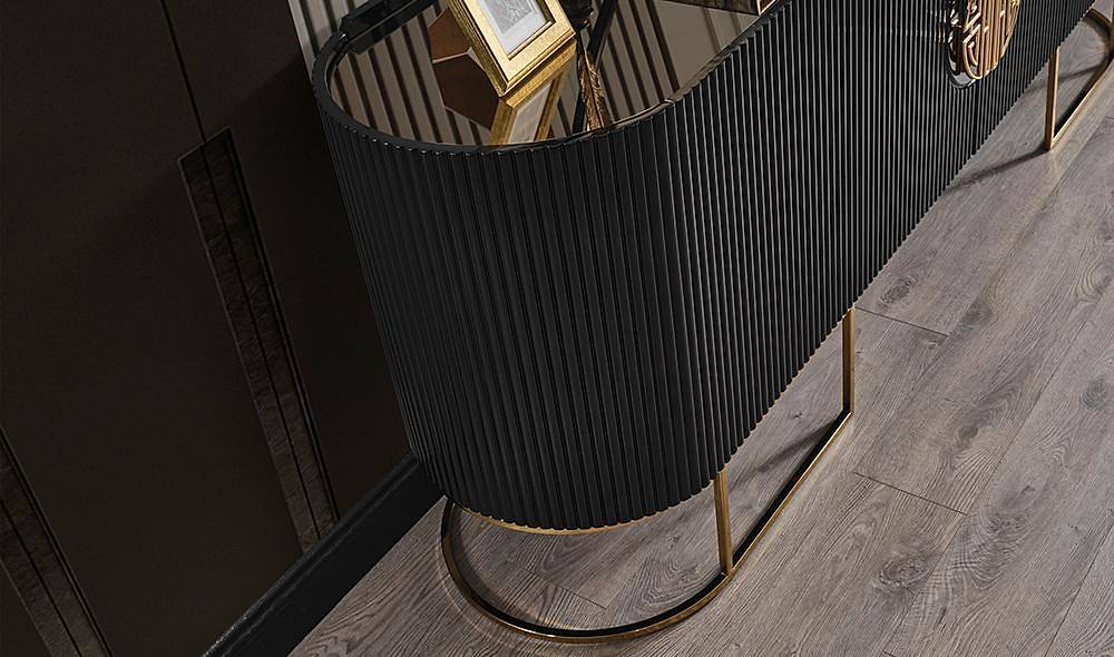 Crown Dining Room - Black - Gold