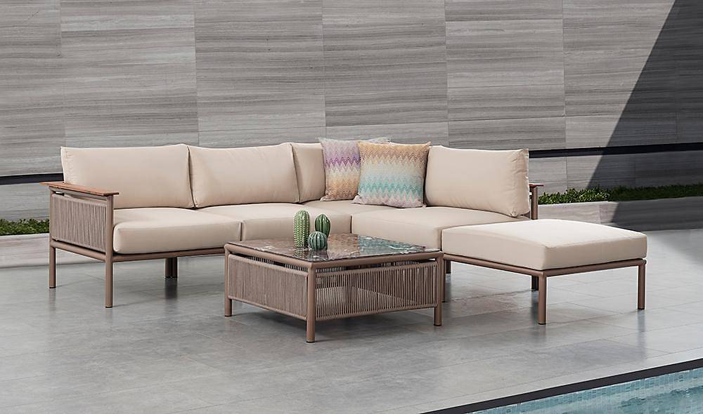 Nossa Bronze L Garden Sofa
