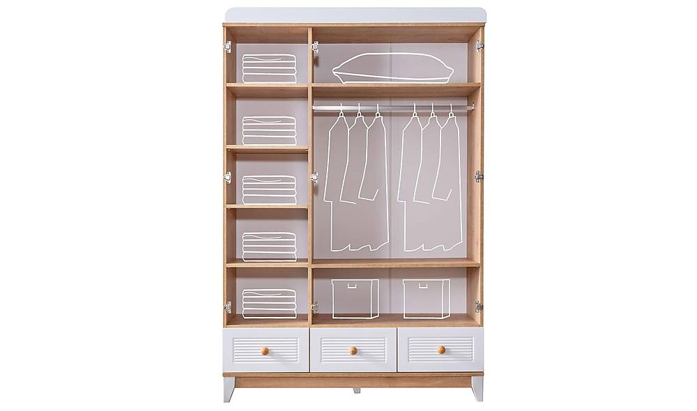 Tilda 3 Door Wardrobe - Oak