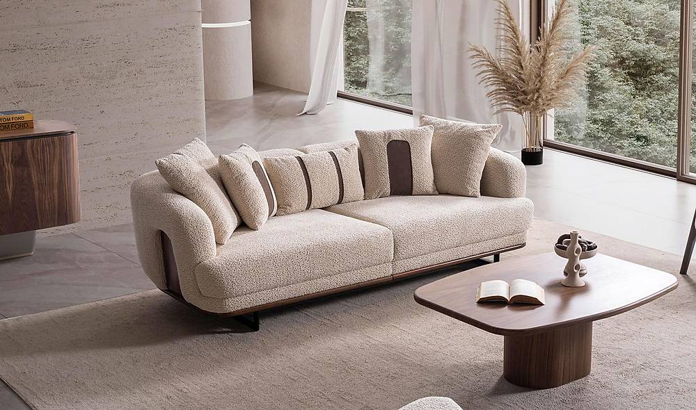 Velovis Sofa Set - Cream