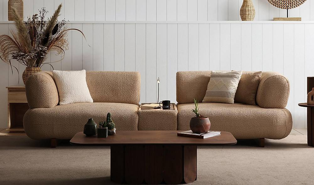 Brown Sofa Set - Premium