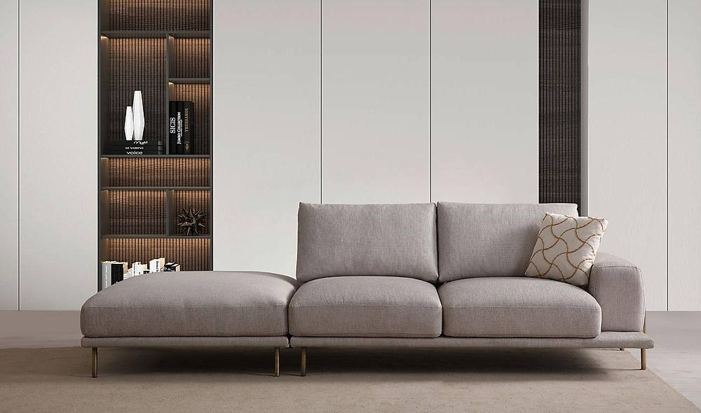 Merina Sofa With Puff - Antique