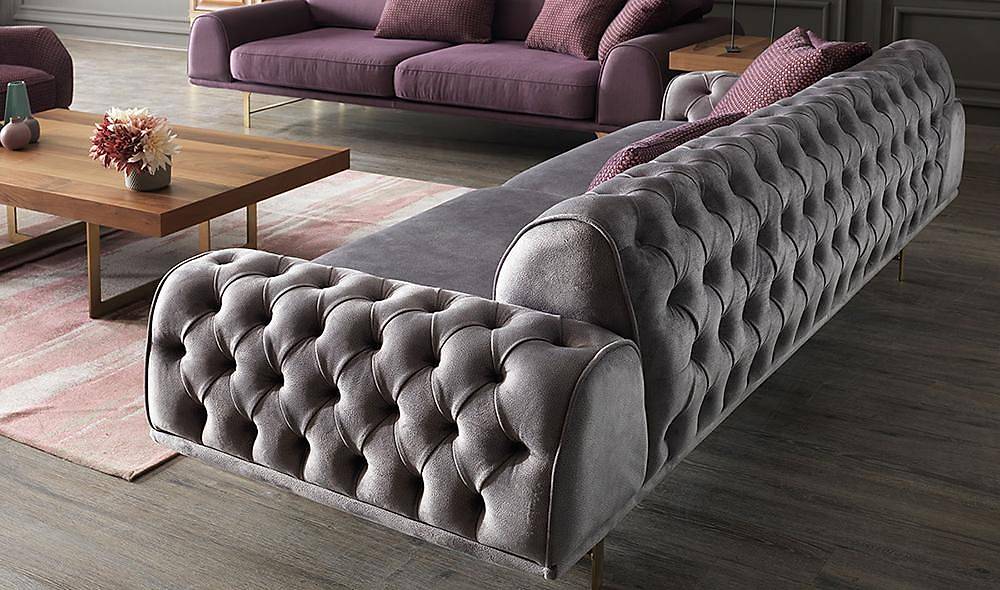 Lusso Gold Living Room Set