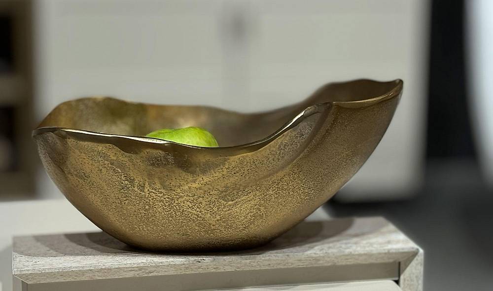 Gold Wavy Decorative Bowl