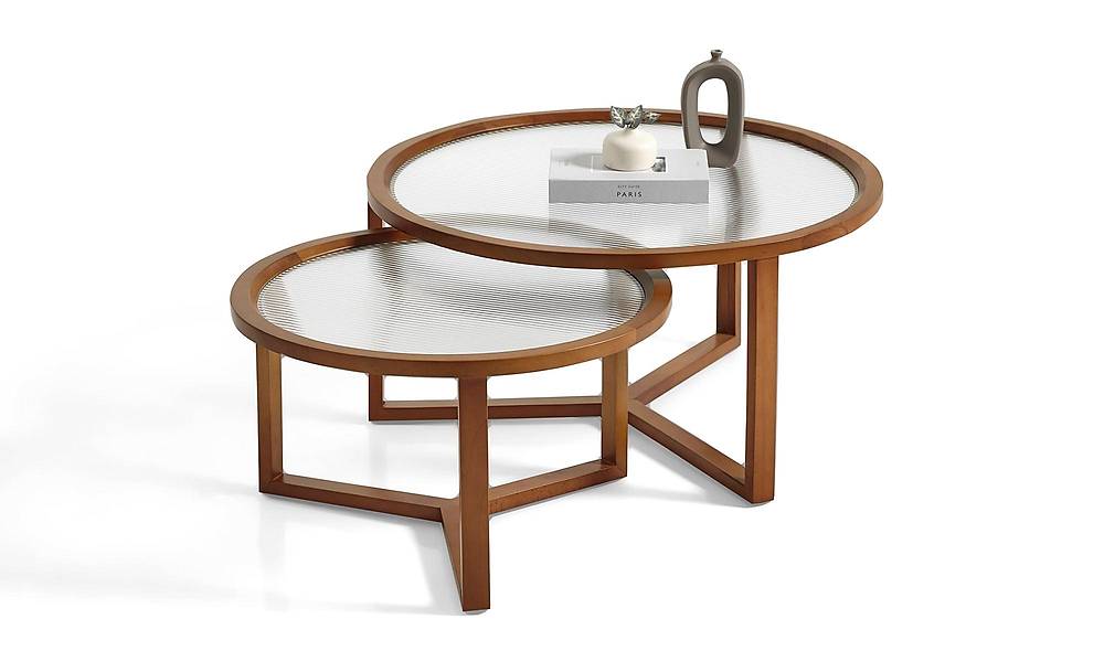 Castel Coffee Table Set - Ribbed